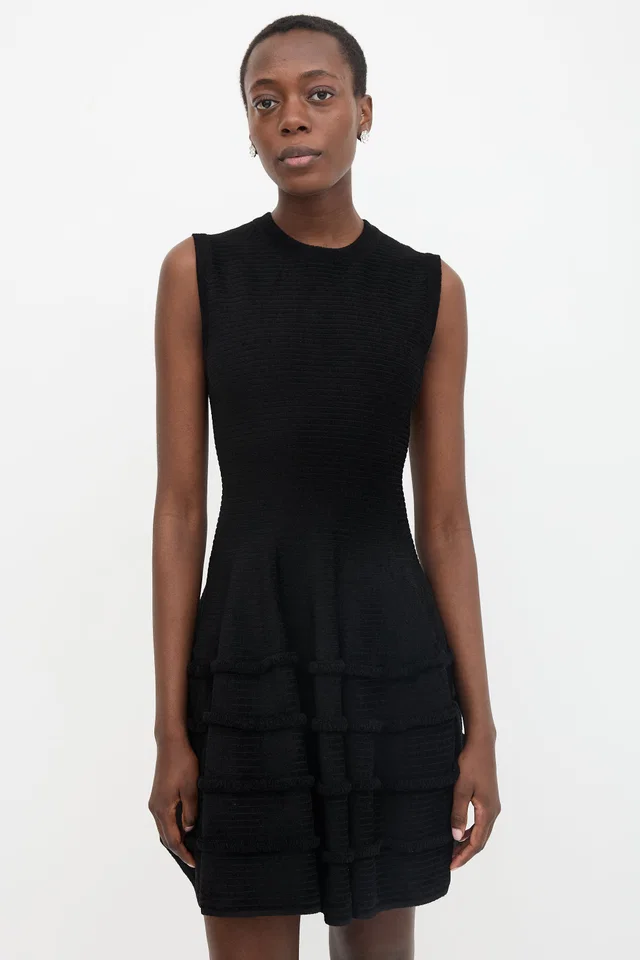 Alaïa Chenille Wool Skater Dress in Wool from VSP Consignment