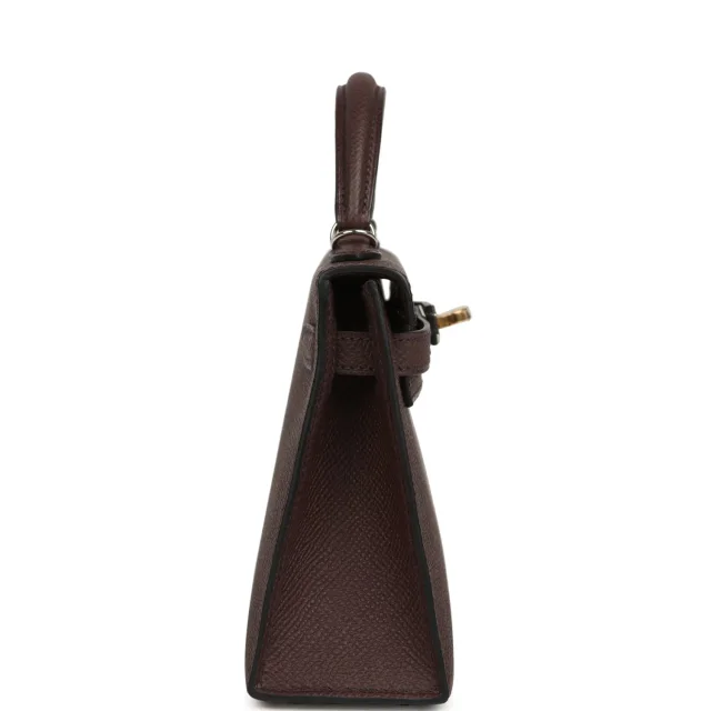 Hermès Kelly Sellier 20 Rouge Sellier Epsom Electrum Hardware in Burgundy Epsom from Madison Avenue Couture, photo 3 of 8