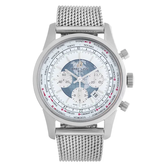 Unused Breitling Transocean Chronograph 46mm AB0510U0 in Stainless Steel from Gray And Sons