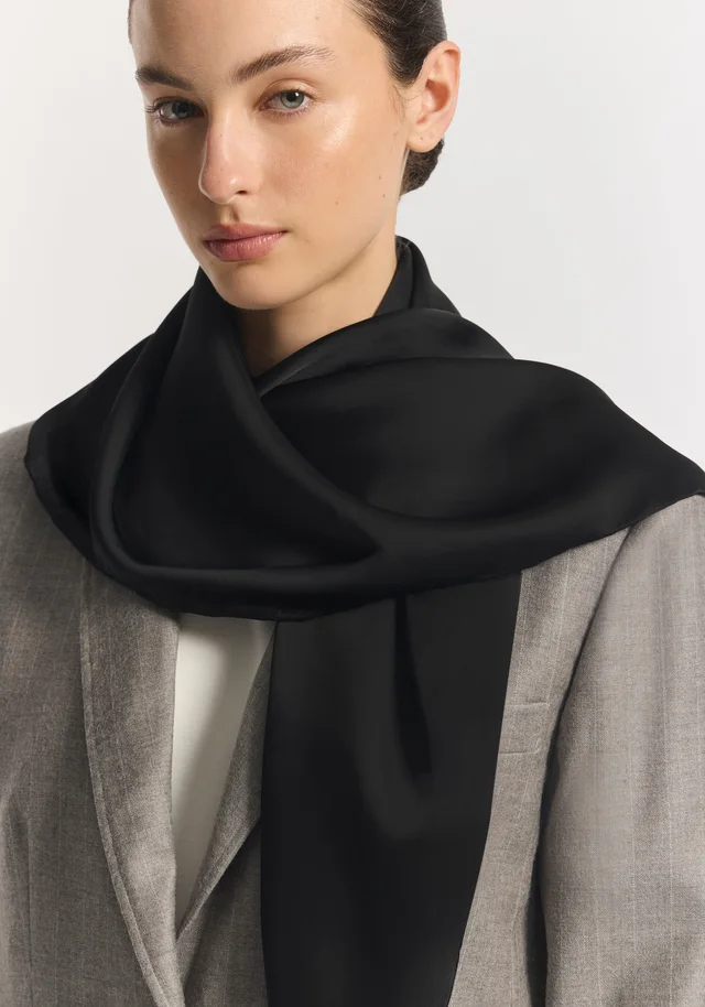 VIKTORIA & WOODS Zara Cupro Scarf in Black from Viktoria & Woods, photo 1 of 1