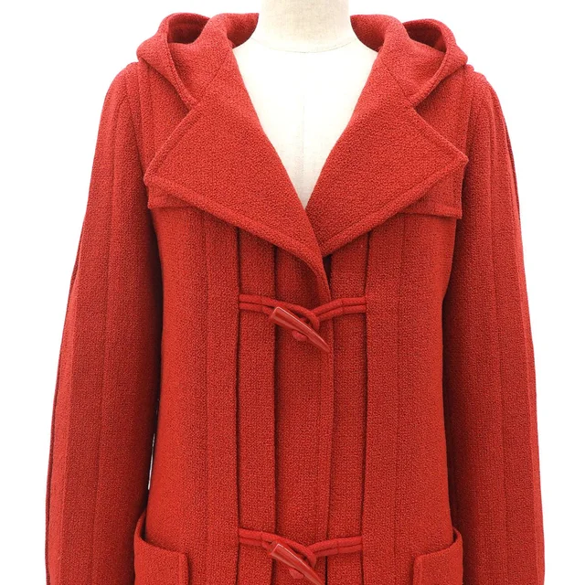 Chanel 2006 Duffle Coat #34 Red in Red Wool from VINTAGE QOO TOKYO, photo 2 of 2