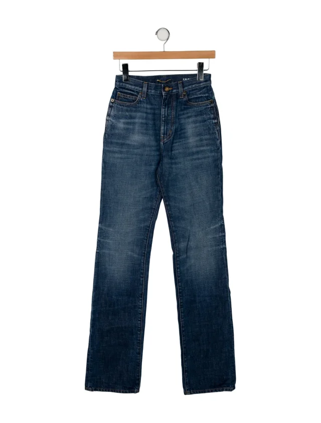 Saint Laurent 2021 Straight Leg Jeans in blue from The RealReal