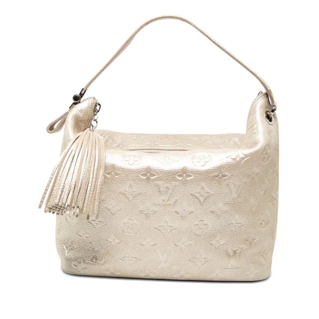 Gold Louis Vuitton Monogram Shimmer Halo Handbag in Gold Leather from Designer Revival