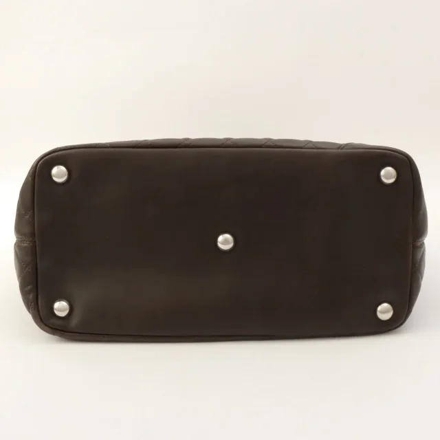Chanel tote bag L, brown, made around 2005 in Brown Lambskin from VINTAGE QOO TOKYO, photo 12 of 19