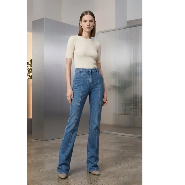 Stella McCartney Slim Jeans Medium Blue Wash Front Slant Pockets Size 27 Tall in blue Denim from Poshmark