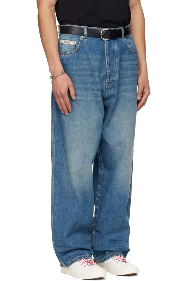 Moschino Blue Faded Jeans, photo 2 of 5 from SSENSE