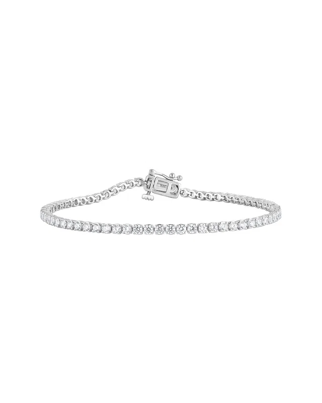 Lab Grown Diamonds Silver 3.00 ct. tw. Lab-Grown Diamond Tennis Bracelet, image 1 of 1 from Gilt