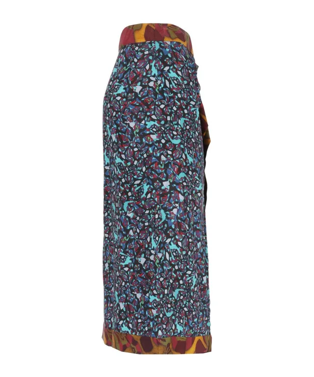 Dries Van Noten Abstract-Print Midi Fluid Skirt, photo 2 of 4 from SENSER