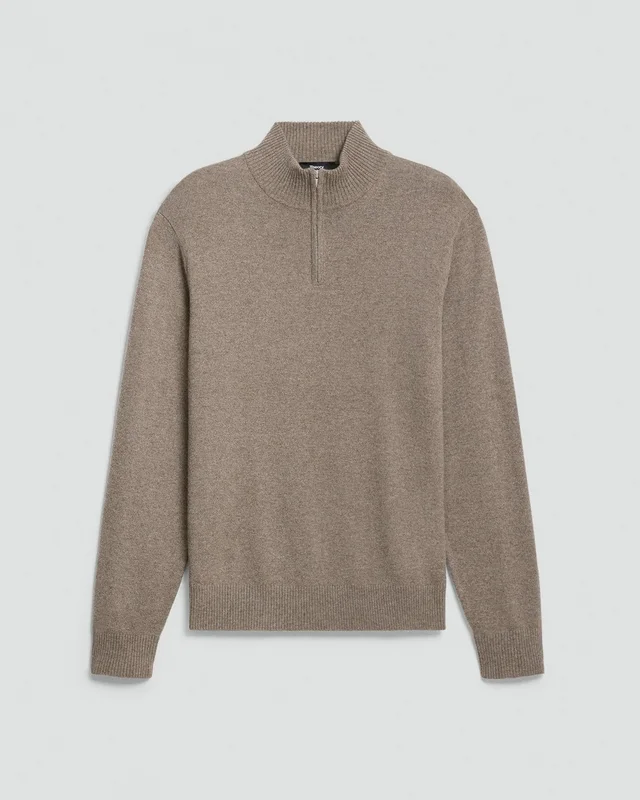 Theory Hilles Quarter-Zip Sweater in Cashmere, photo 2 of 7 from Theory