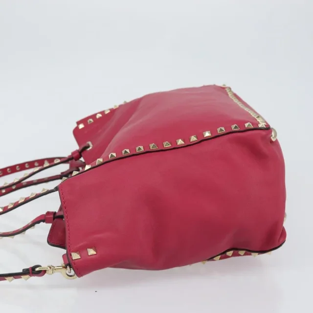 Valentino Garavani Rockstud Tote Soft Leather Pink Bag in Pink Leather from HEWI, photo 4 of 24