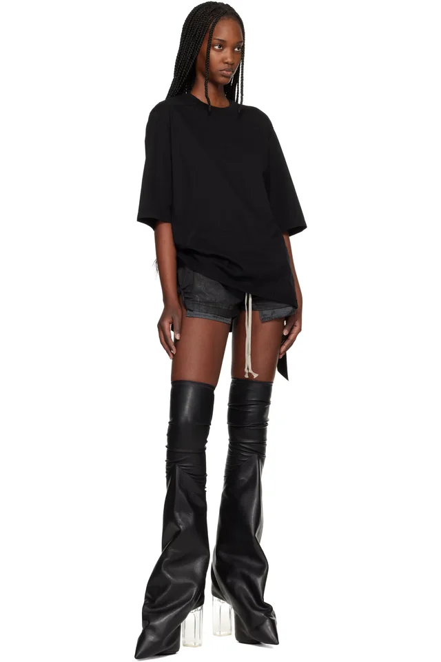 Rick Owens DRKSHDW Black Temple Walrus T-shirt, photo 4 of 4 from SSENSE