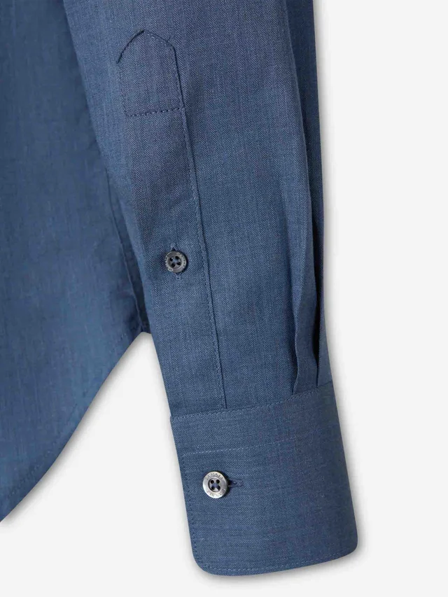 Canali Long Sleeved Plain Shirt, photo 4 of 4 from SENSER