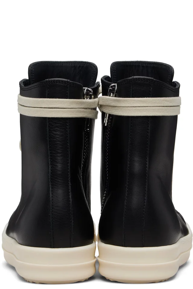 Rick Owens Black Temple Sneakers, photo 2 of 5 from SSENSE
