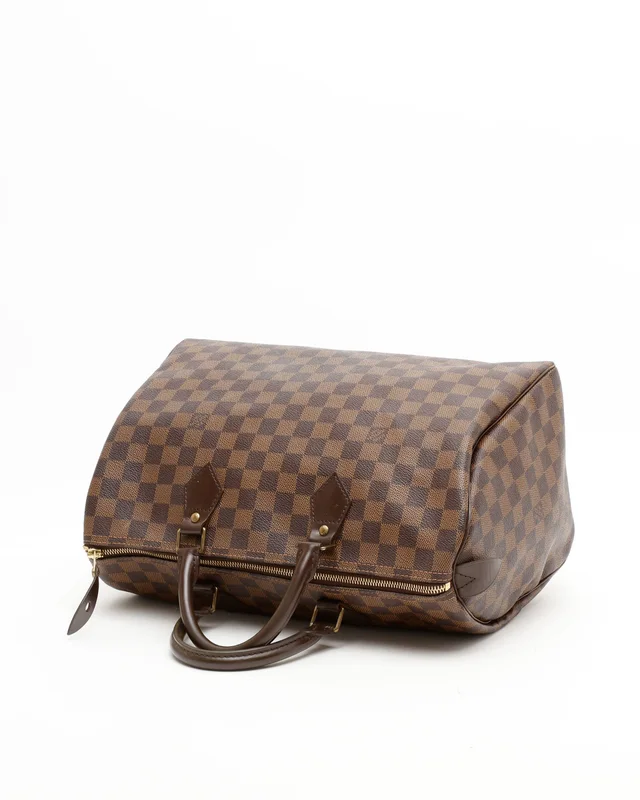 Louis Vuitton Damier Ebene Speedy 35 Bag in Brown Canvas from A Retro Tale, photo 5 of 10