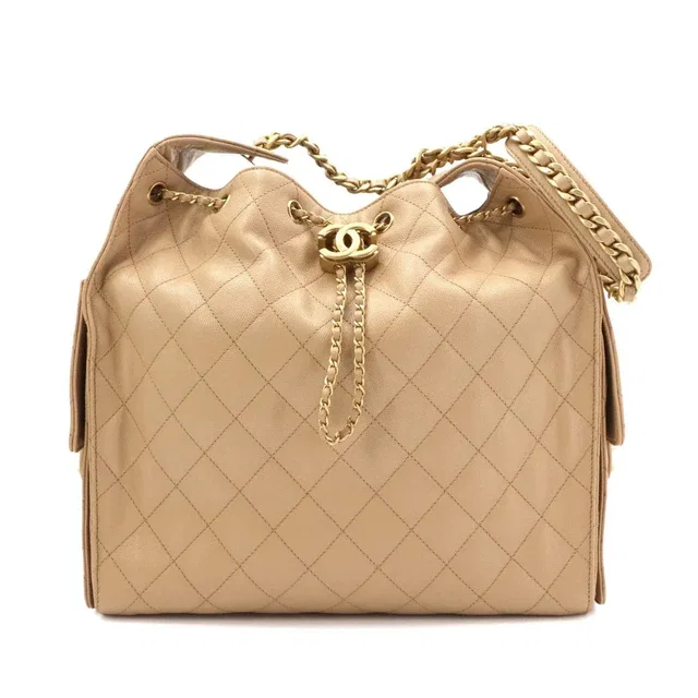 Chanel 25 Small Shoulder Bag Leather Beige AS5293 Purse in Beige Leather from Luxury Promise