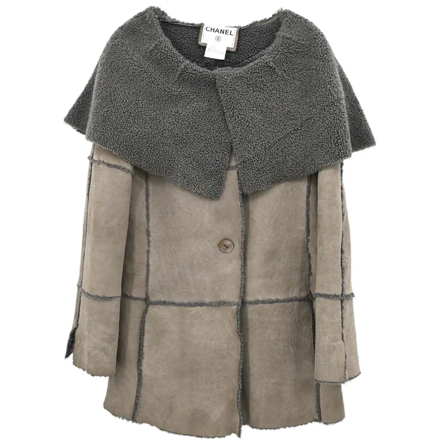 Chanel 2000 Mouton Jacket Brown #36 in Brown from AMORE Vintage Tokyo