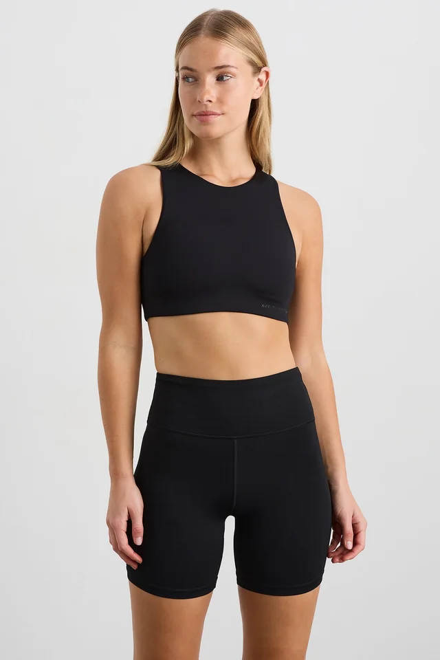 Athletica Laced Back Sports Bra 311 in Black from Aje, photo 1 of 1