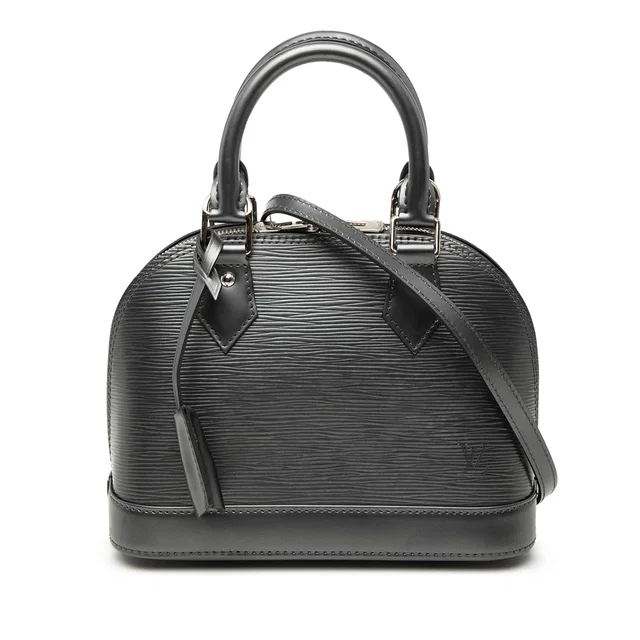 Black Louis Vuitton Epi Alma BB Satchel in Black Leather from Designer Revival