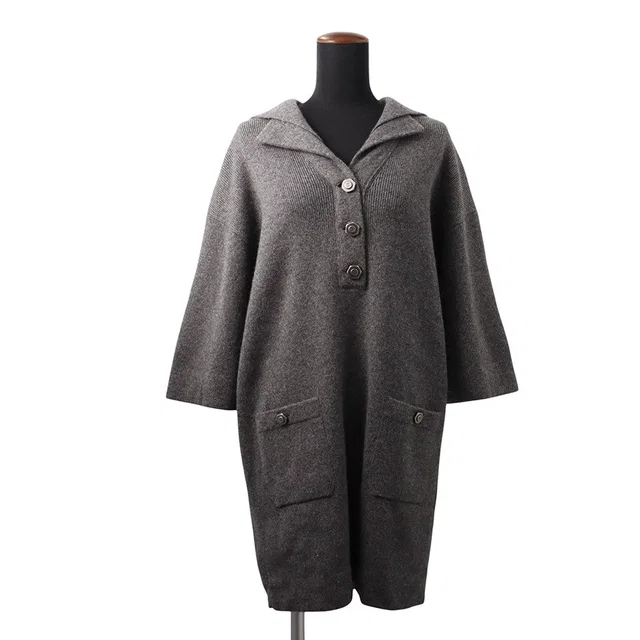 Chanel Knit dress Size 36 GrayP59321 Cashmere100% from GALLERY RARE