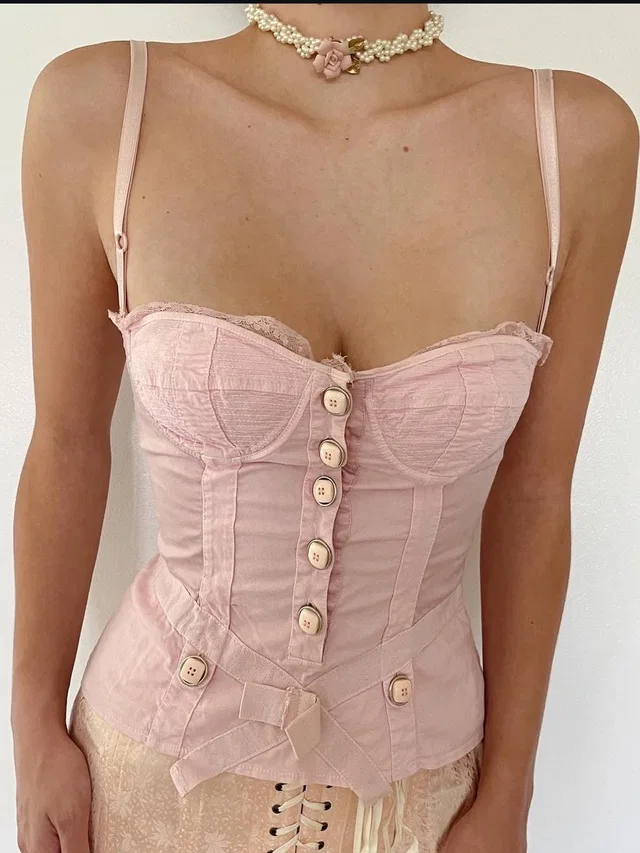 Vintage 2006 D&G Pink Corset/Bustier Top in pink from Poshmark