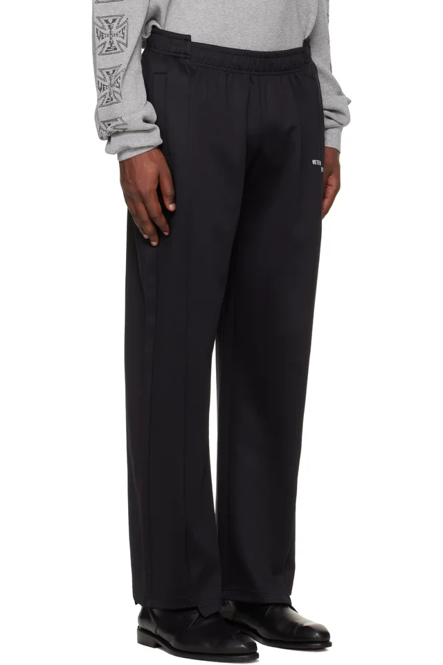 VETEMENTS Black Cut-Up Athletic Sweatpants, photo 2 of 4 from SSENSE