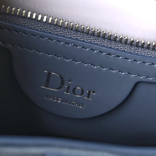 Dior Cotton Canvas Embroidered Les Fleurs Du Mal Saddle Bag Blue in Blue Canvas from FASHIONPHILE, photo 5 of 9