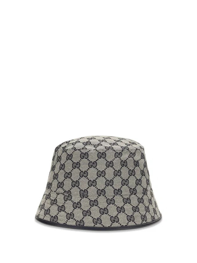 Gucci 8757403hbnh Gg Canvas Bucket Hat — Blue Polyester; Cotton; Polyamide in Blue Canvas from HEWI