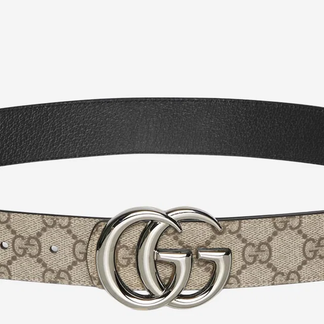 Gucci Gg Marmont Belt — Beige Polyurethane in Beige Canvas from HEWI