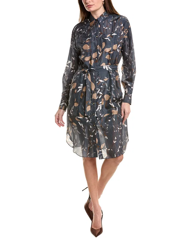 Brunello Cucinelli Silk Shirtdress, image 1 of 1 from Rue La La
