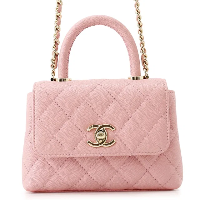 Chanel Matelasse Coco Handle 2WAYHandbag PinkAP4244 Caviar Leather Size Mini in Caviar leather from GALLERY RARE