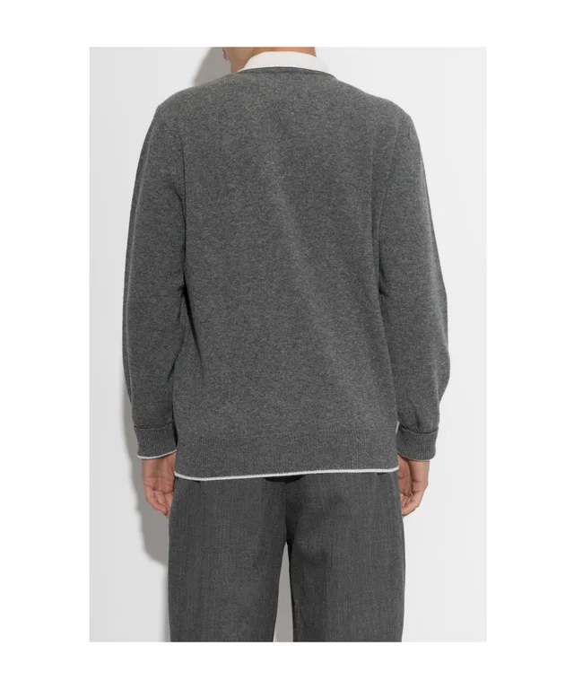 Eleventy Contrast Collar Knitted Sweater, photo 3 of 4 from SENSER