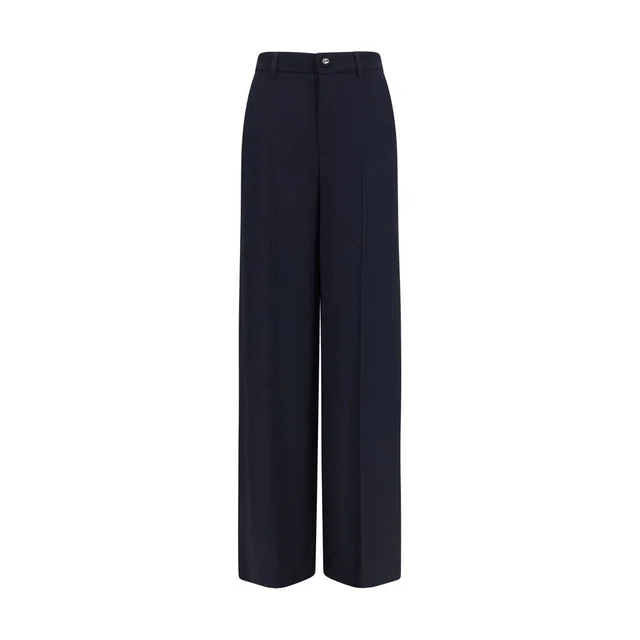 Gucci Blue Viscose Casual Pants in Blue Silk from HEWI