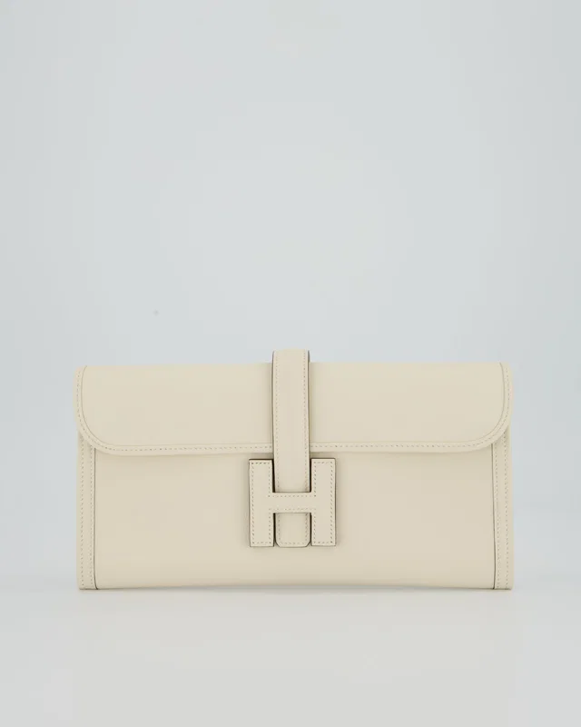 Hermès Jige Elan 29cm Clutch Bag in Nata Evercolour Leather in Leather from Sellier