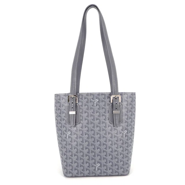 Goyard Mari Gallant Handbag Gray/White PVC Size PM in White from GALLERY RARE