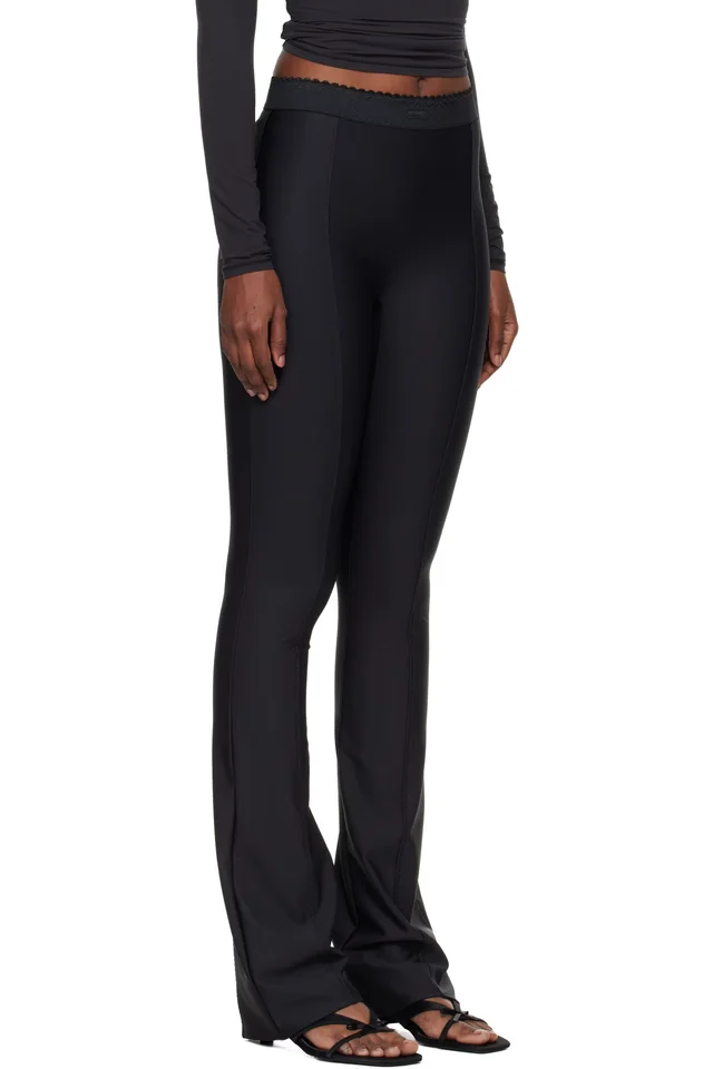 Black SKIMS Body High-Waisted Flare Trousers, photo 2 of 4 from SSENSE