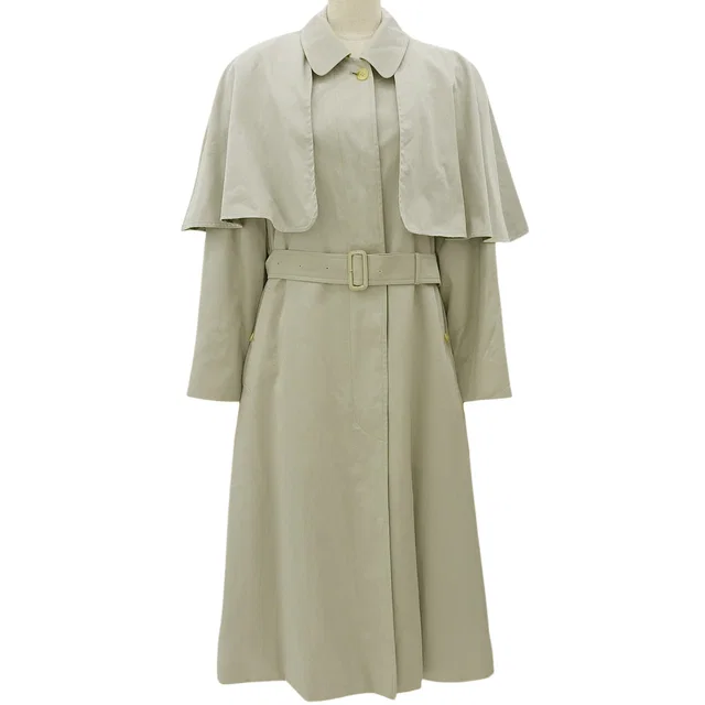 Burberry Nova Check Lining Cape Trench Coat #9AR Beige in Beige from VINTAGE QOO TOKYO