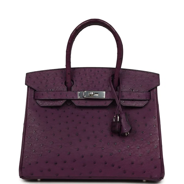 Hermès Birkin 30 Violet Ostrich Palladium Hardware in Purple Ostrich from Madison Avenue Couture