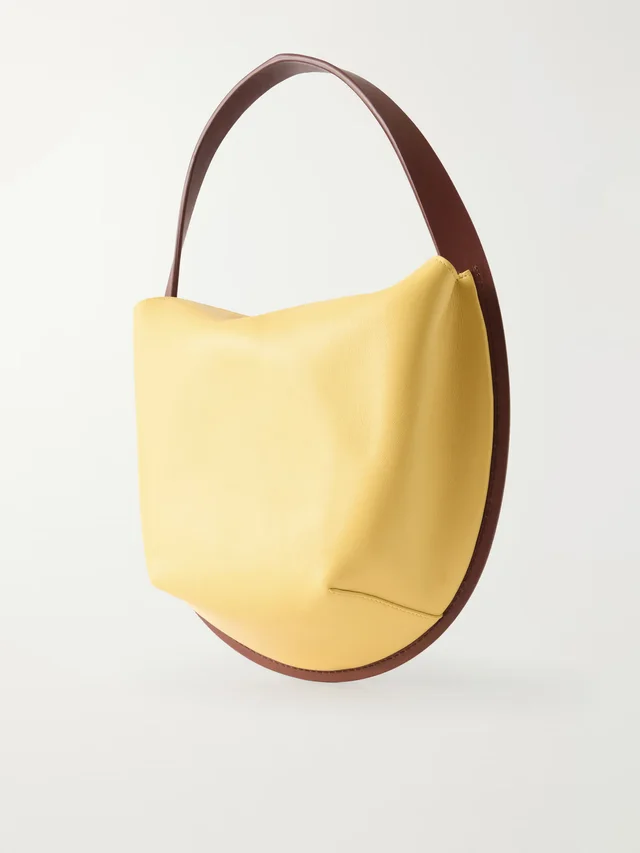 JIL SANDER Pivot leather shoulder bag - yellow - One Size in Yellow, photo 4 of 6 from NET-A-PORTER (Canada)