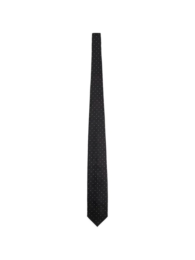 Tom Ford Polka Dot Silk Necktie — Black Neckties in Black Silk from HEWI