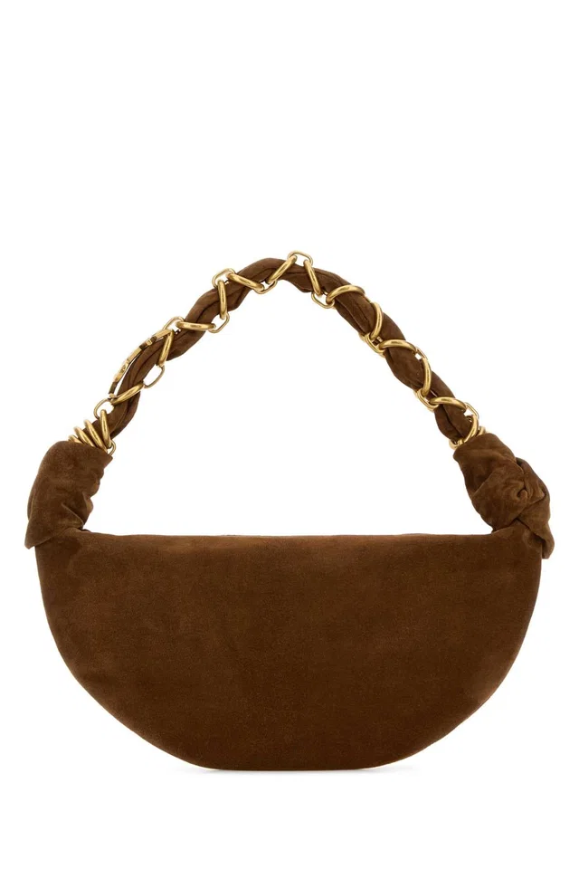 Saint Laurent Amalia Shoulder Bag — Brown in Brown Suede from HEWI