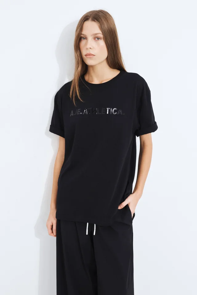 Athletica Bold Logo Tee in Black from Aje, photo 1 of 1