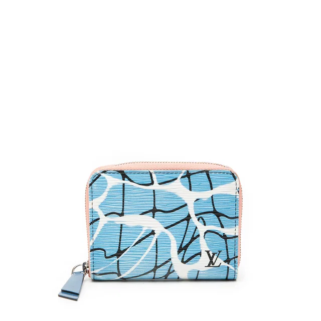 Blue Louis Vuitton Epi Aqua Zippy Coin Purse in Blue Leather from Designer Revival