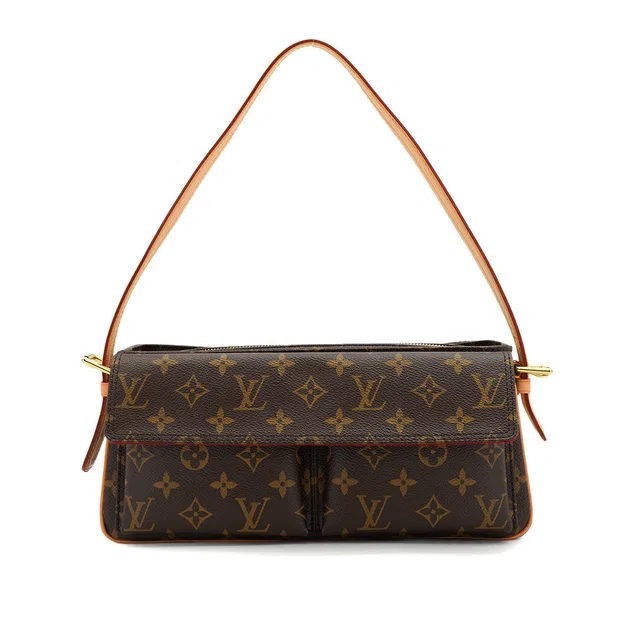 Louis Vuitton Monogram Viva Cite MM Shoulder Bag Brown M51164 in Brown Coated canvas from Luxury Promise