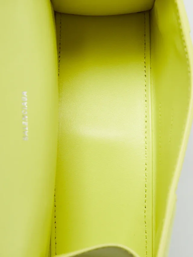 Balenciaga Smooth Leather Hourglass XS Top Handle Bag in Yellow Leather from Yoogis, photo 10 of 14