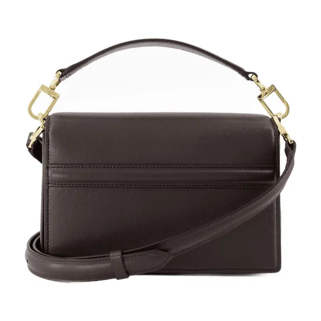 TOTEME T-Flap Shoulder Bag — Brown Cowhide in Brown Leather from HEWI