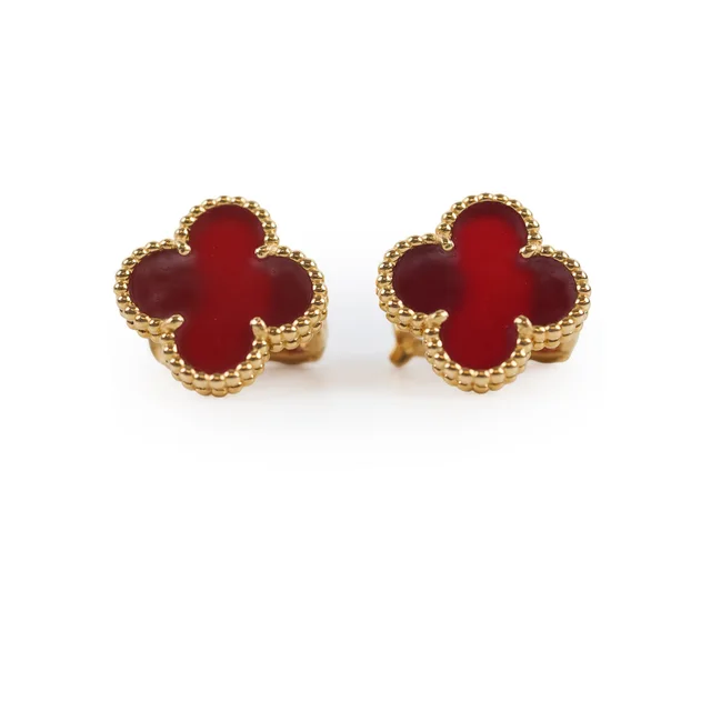 Van Cleef & Arpels Vintage Carnelian Earrings from The Purse Affair