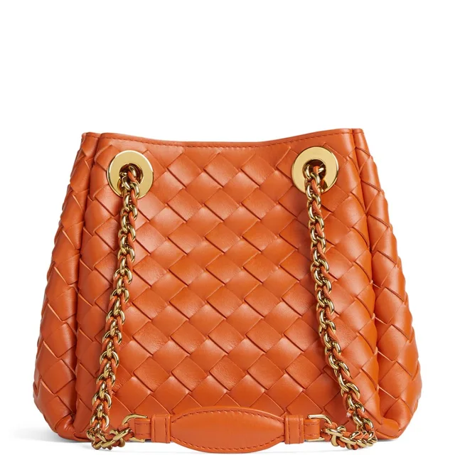 Bottega Veneta Andiamo Parachute Shoulder Bag in orange Woven leather from Poshmark