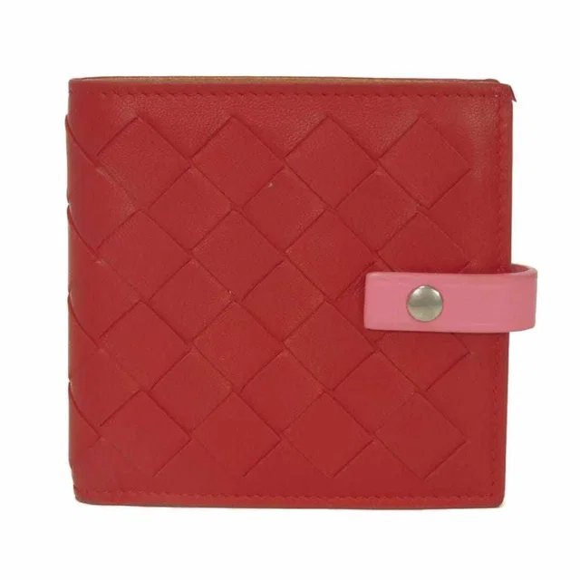 Bottega Veneta Intrecciato Nappa Bicolor Compact Wallet in Nappa leather from LuxUness