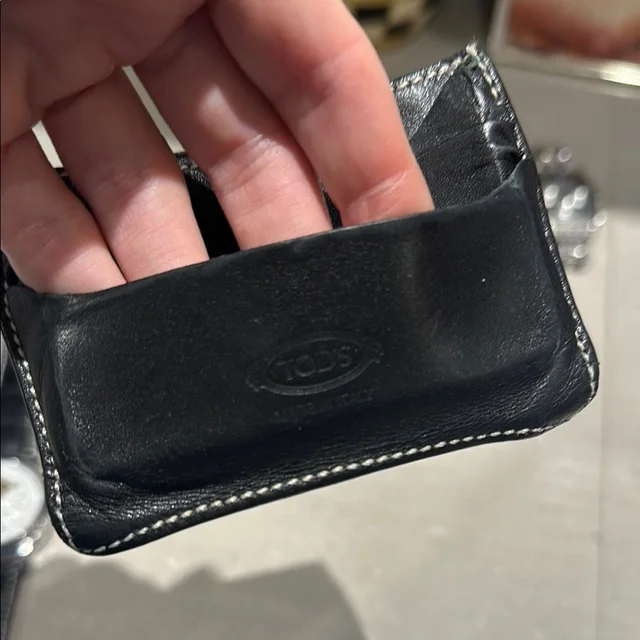 Tod's Leather Card Holder in black Leather from Poshmark