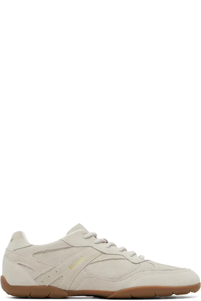 Beige Faux-Suede Sneakers, image 1 of 1 from SSENSE